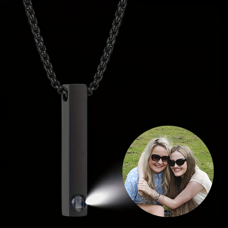 Custom Photo Projection Necklace Personalized Pendant Gift